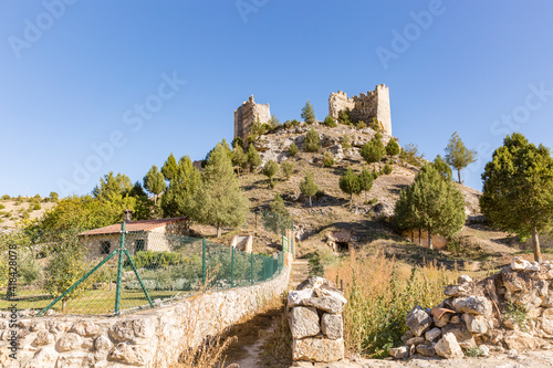 ruins of the Templar castle of Castillejo de Robledo, province of Soria, Castile and Leon, Spain photo