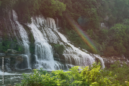 waterfall in the mountains