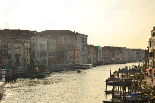 Amazing view of the beautiful Venetian Canal, Italy. photo