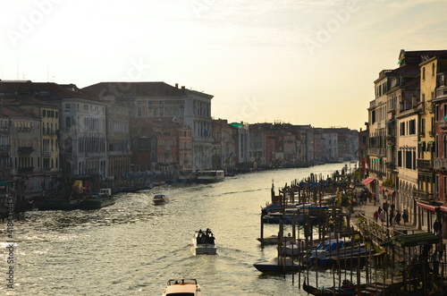 Amazing view of the beautiful Venetian Canal, Italy.