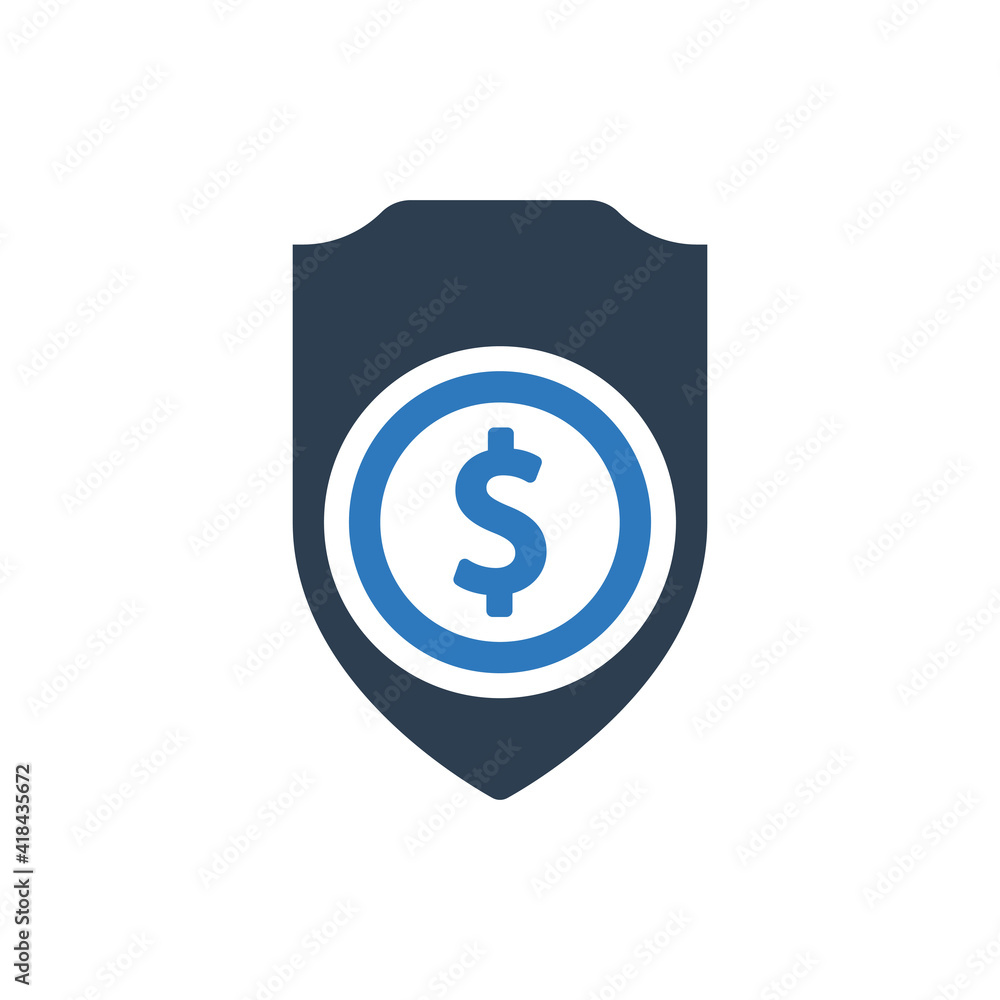 Finance insurance icon - Money security icon Finance insurance icon - Money security icon