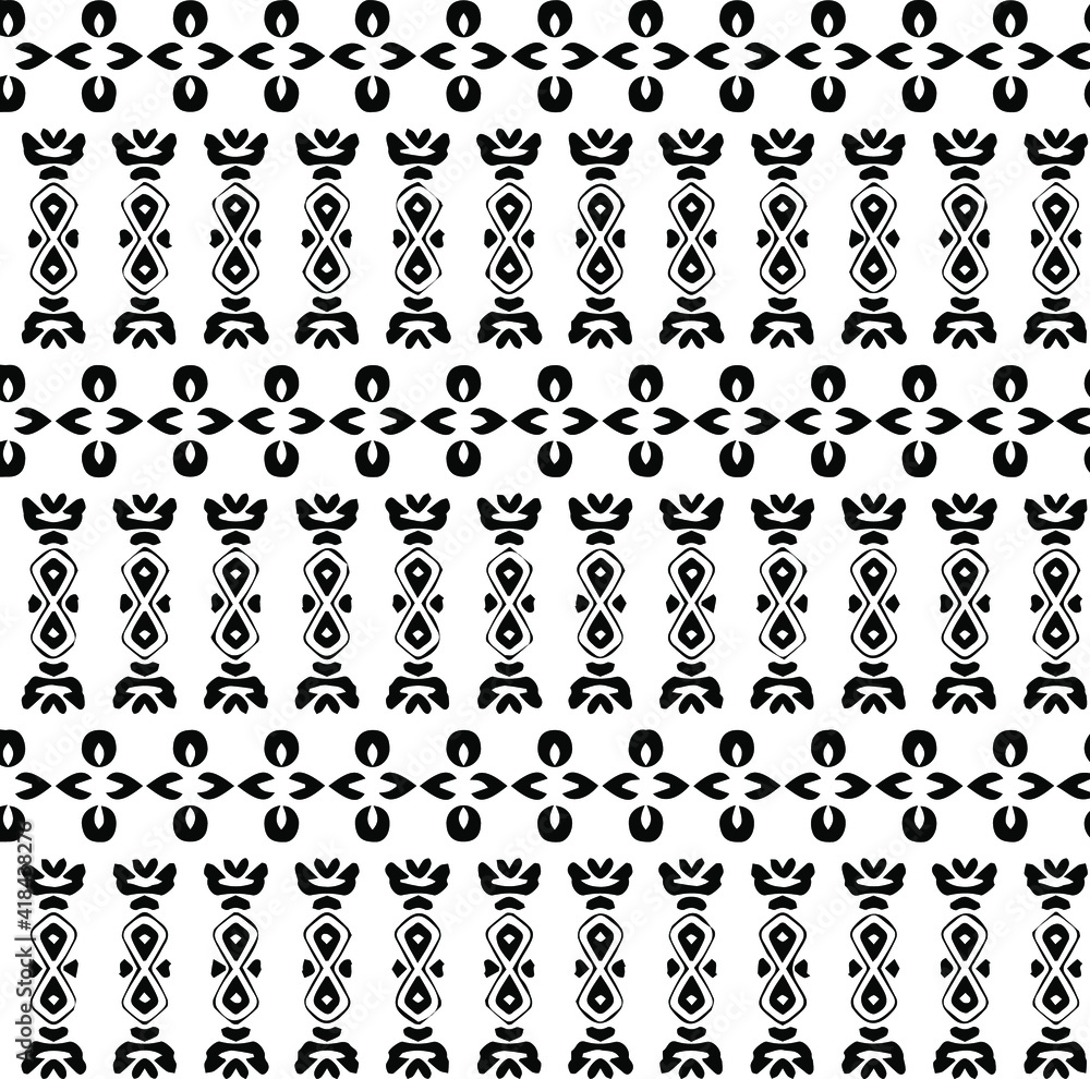 Geometric vector pattern with triangular elements. Seamless abstract ornament for wallpapers and backgrounds. Black and white patterns.. Geometric vector pattern with triangular elements. Seamless abstract ornament for wallpapers and backgrounds. Black and white patterns..