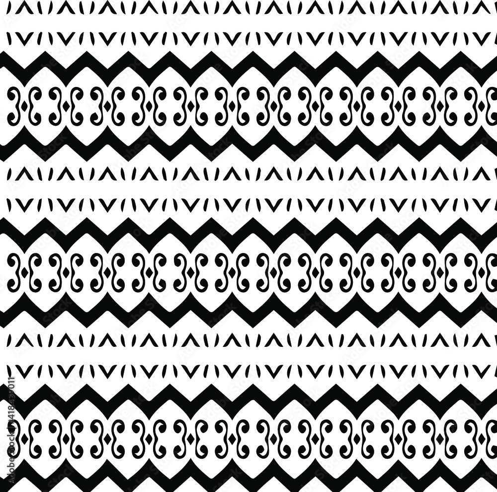 Geometric vector pattern with triangular elements. Seamless abstract ornament for wallpapers and backgrounds. Black and white patterns.. Geometric vector pattern with triangular elements. Seamless abstract ornament for wallpapers and backgrounds. Black and white patterns..