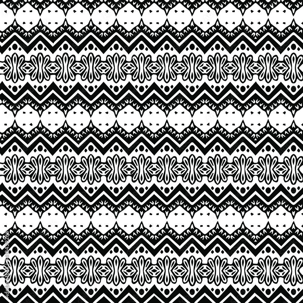 Geometric vector pattern with triangular elements. Seamless abstract ornament for wallpapers and backgrounds. Black and white patterns.. Geometric vector pattern with triangular elements. Seamless abstract ornament for wallpapers and backgrounds. Black and white patterns..