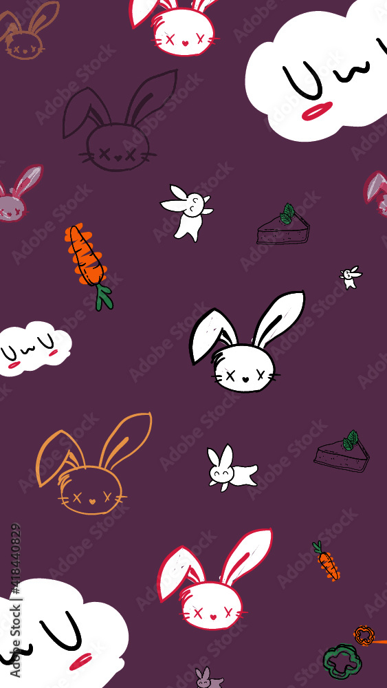 Wallpaper Iphone Bunnys and Food Wallpaper Iphone Bunnys and Food