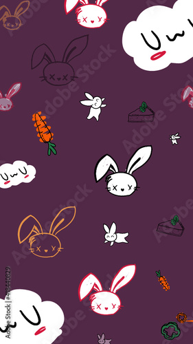 Wallpaper Iphone Bunnys and Food © 950creative