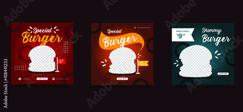 Food and Culinary social media promotion template collection