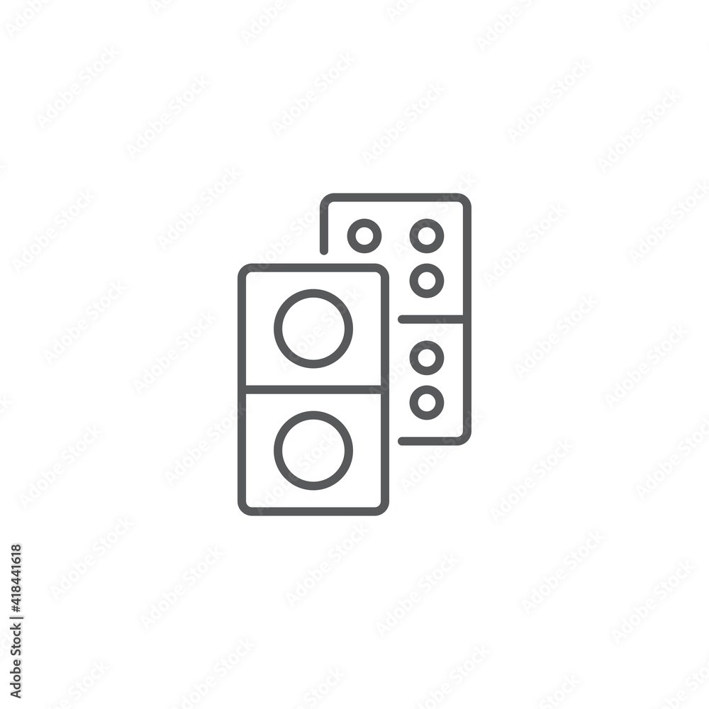 domino dice line icon linear style sign for mobile concept and web designdominoes game outline domino dice line icon linear style sign for mobile concept and web designdominoes game outline