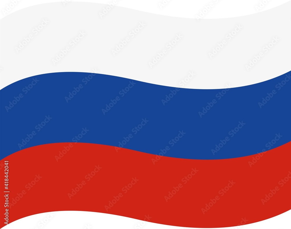 Fototapeta premium Vector illustration of emoticon of Russian flag