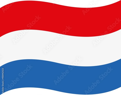 Vector emoticon illustration of the Netherlands flag