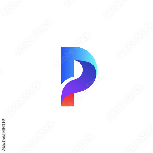 Free Download Colorful letter p logo - GFXLoad