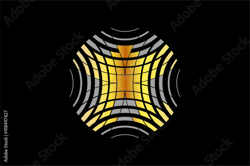 spider on a web letter m