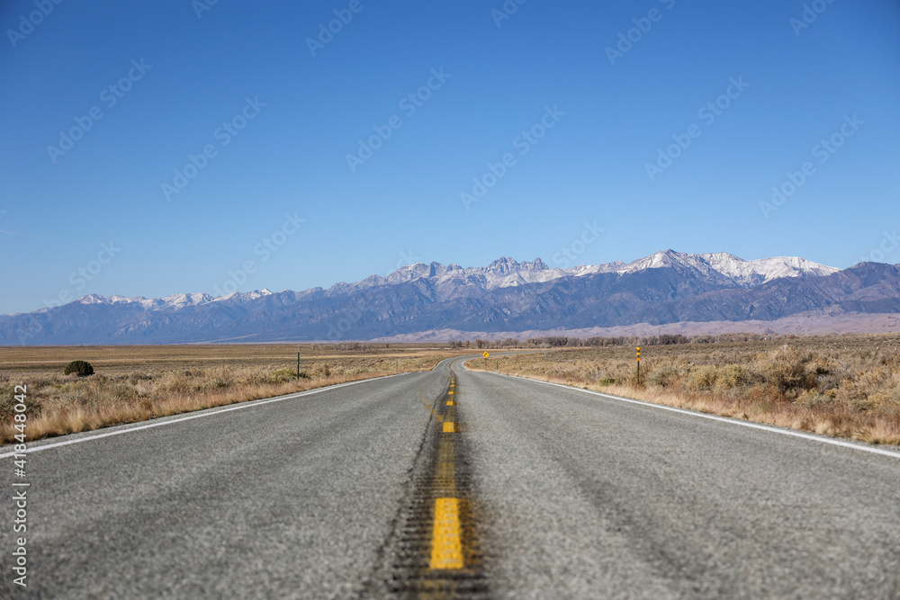 road in the mountains and desert