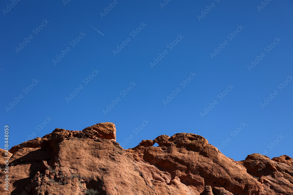 red rocks and blue sky