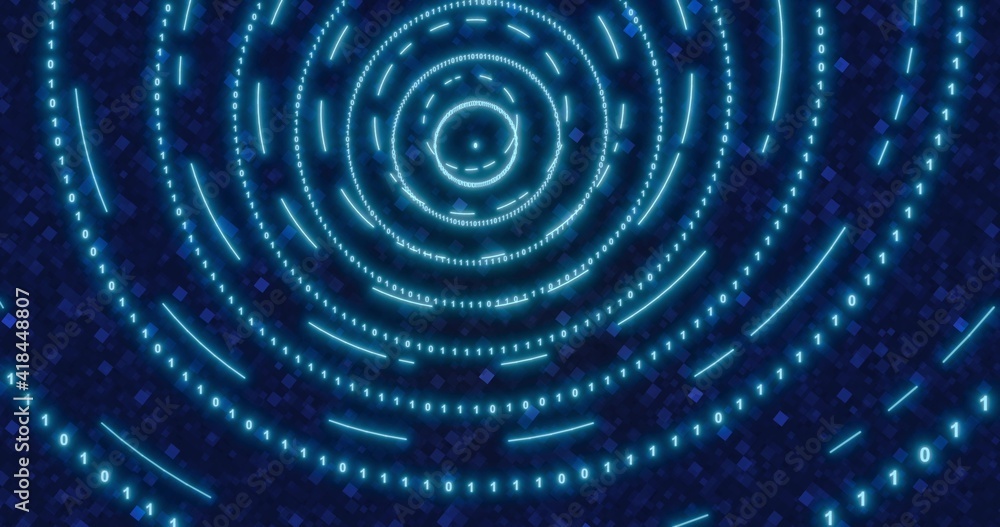 Neon Digital binary tunnel. background for network, big data, data center, digital event. Neon Digital binary tunnel. background for network, big data, data center, digital event.
