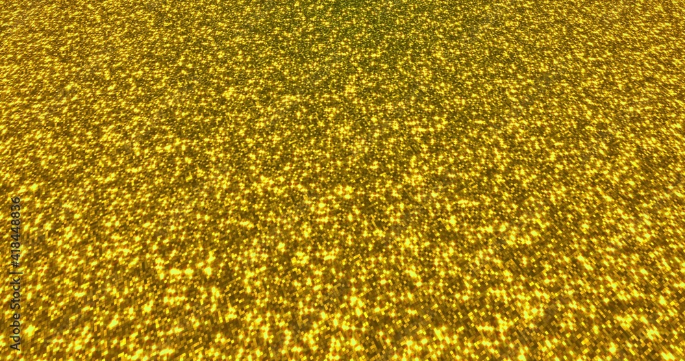 Golden glitter dust background for festival, party, event. Gold glamur texture Loop animation. 3D illustration Golden glitter dust background for festival, party, event. Gold glamur texture Loop animation. 3D illustration