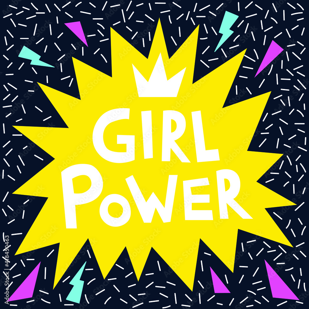 Girl Power Vector Graphic Design Of Women Day Vector Illustration Feminism Concept Female