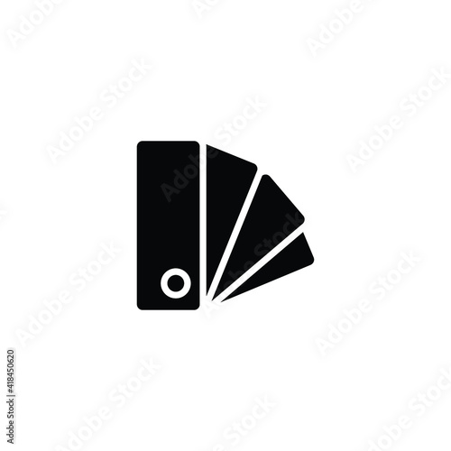 Pantone glyph icon. Simple solid style for web, mobile, ui design. Book, multicolor, art, designer, drawing, palette concept. Vector illustration isolated on white background. EPS 10.