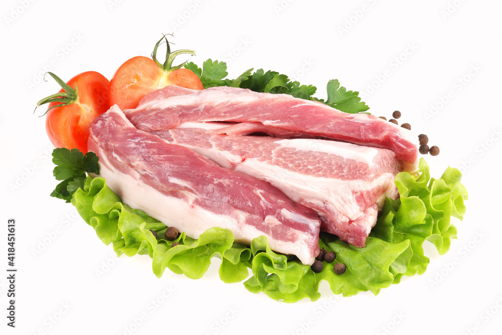 raw meat on a plate