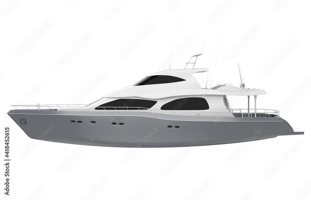 Naklejka premium Pleasure Yacht Isolated