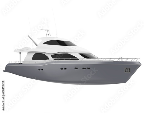 Pleasure Yacht Isolated