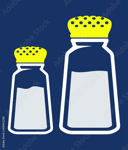 salt shaker line drawing vector, Salt and pepper shakers linear icon. Cooking spices. Thin line illustration. Contour symbols. Vector isolated outline drawing