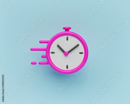 quick, fast, speed time icon. minimal style Business concept. 3d rendering