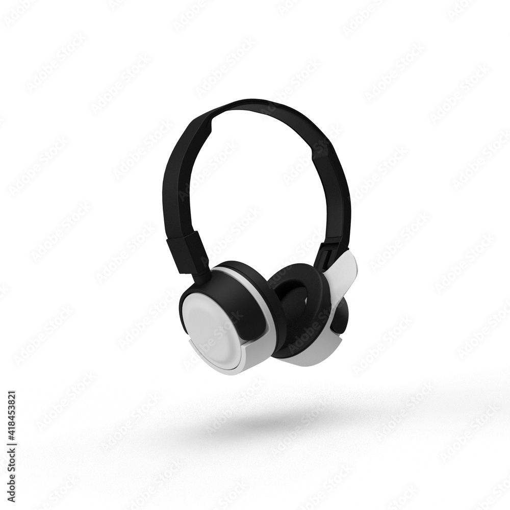 headphones on white background headphones on white background