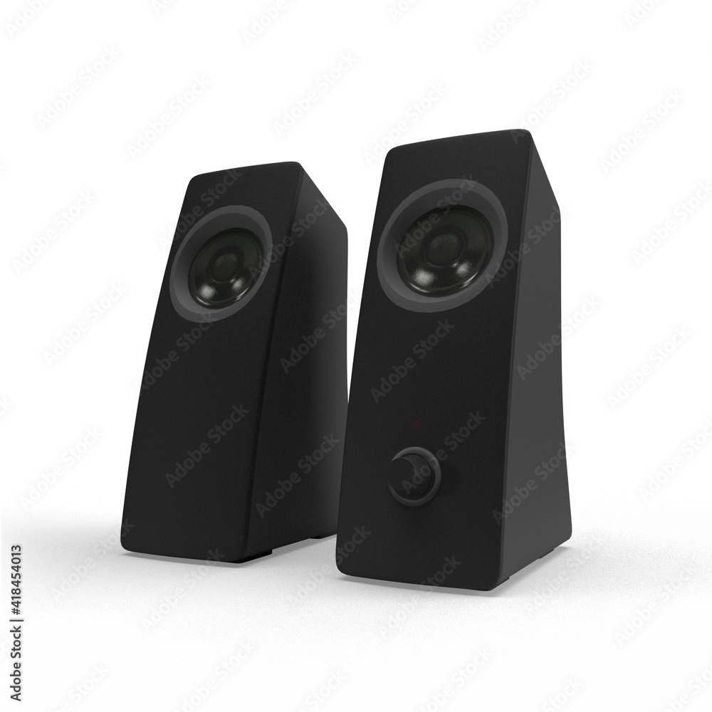 Obraz premium speakers on white background