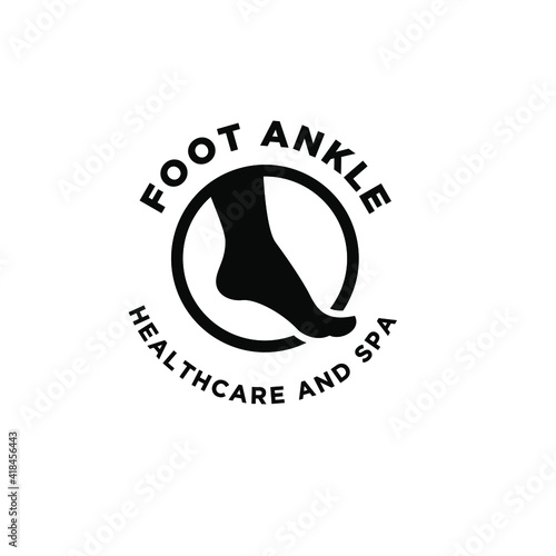 ankle foot podiatry logo icon design