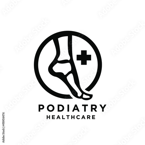 ankle foot podiatry logo icon design