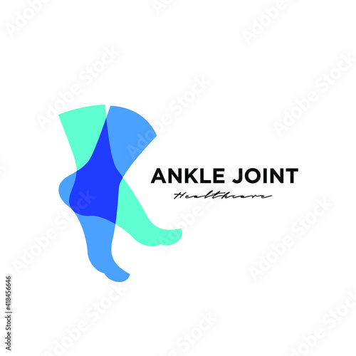 ankle foot podiatry logo icon design