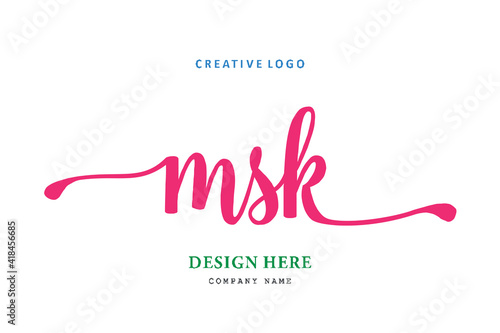 MSK lettering logo is simple, easy to understand and authoritative