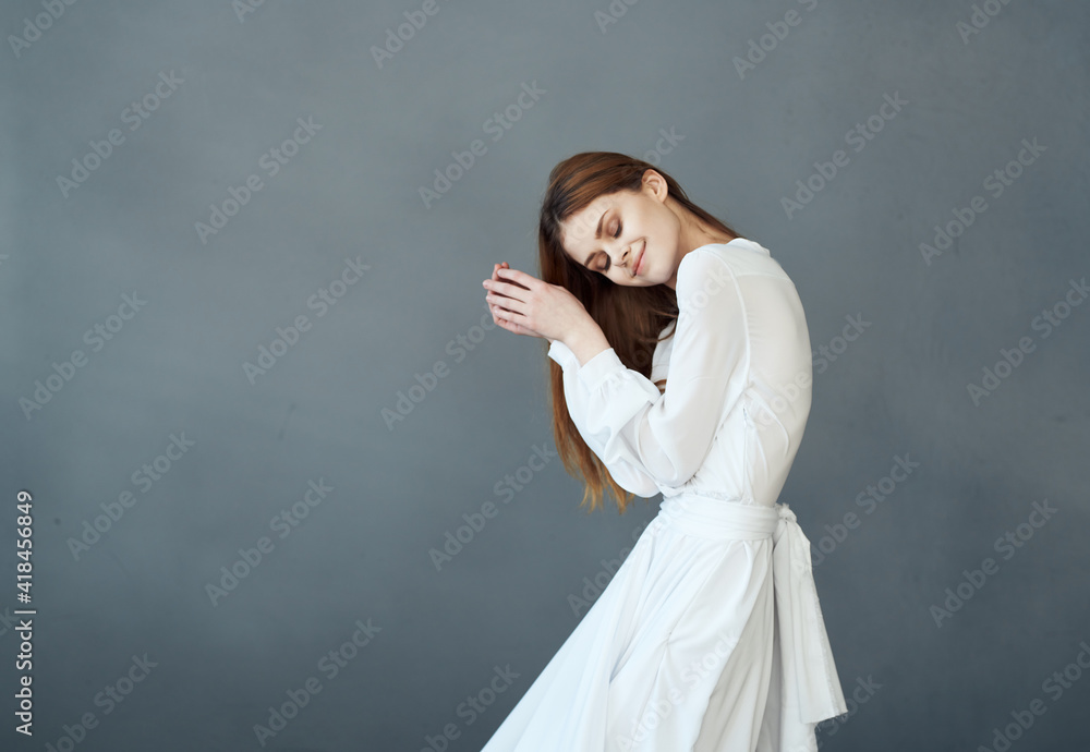beautiful woman glamor white dress elegant style luxury model beautiful woman glamor white dress elegant style luxury model