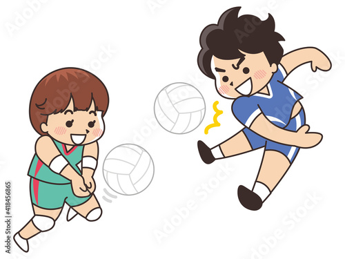 バレーボール選手　スポーツ　部活動