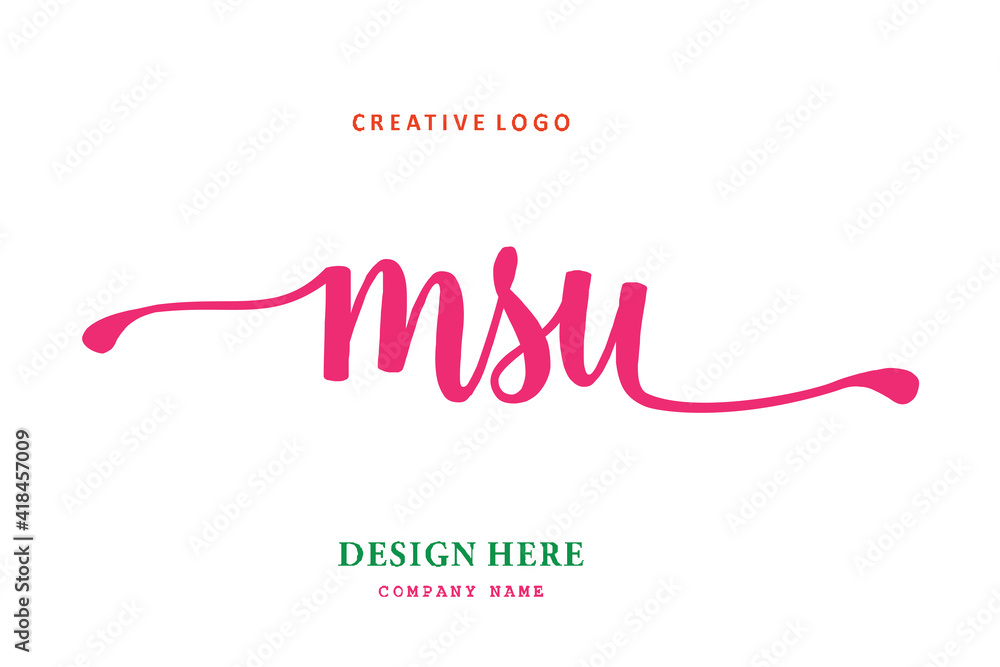 MSU lettering logo is simple, easy to understand and authoritative MSU lettering logo is simple, easy to understand and authoritative
