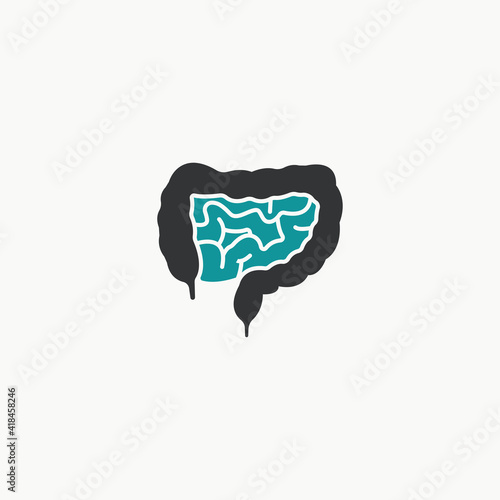 Intestines icon graphic design vector illustration