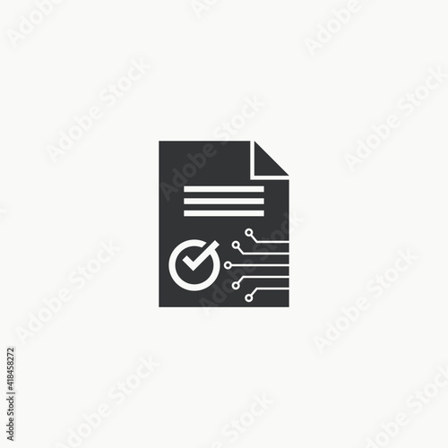 Smart contract icon graphic design vector illustration