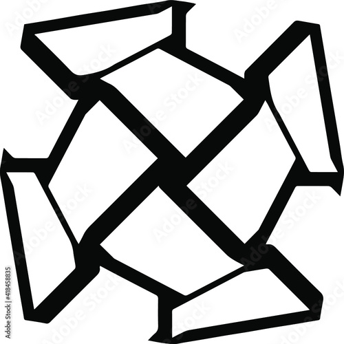 black and white mandala.