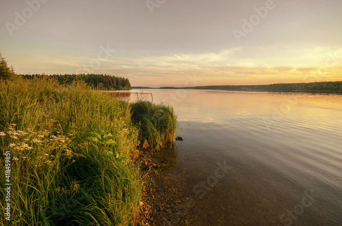 sunrise over the river