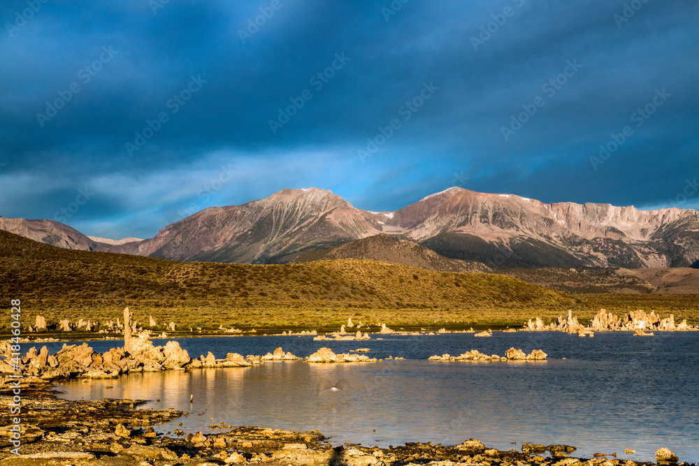 dramatic summer sunrise and sunset images of Mono Lake  in California.