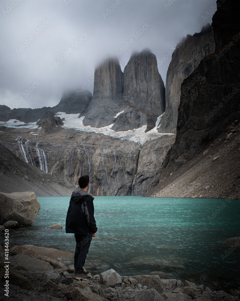 seeing the Torres del Paine from the base