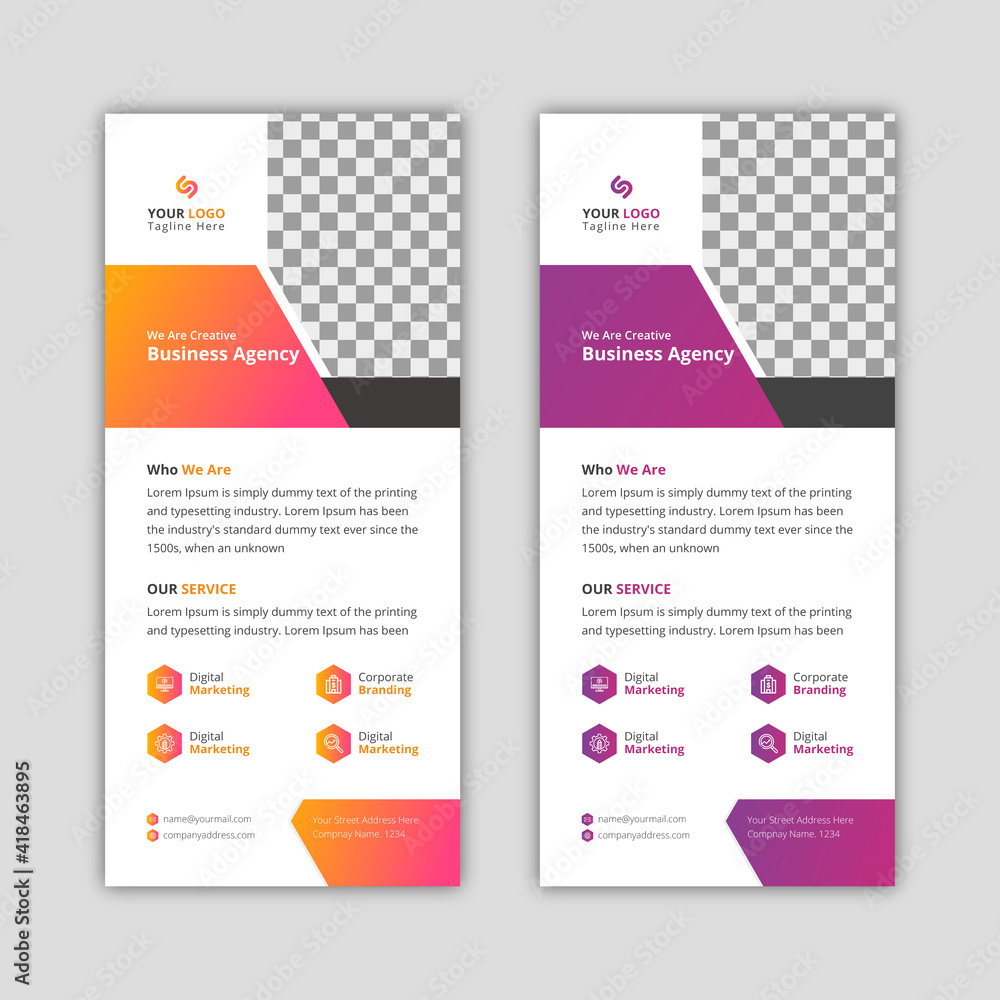 corporate and business rack card design template corporate and business rack card design template
