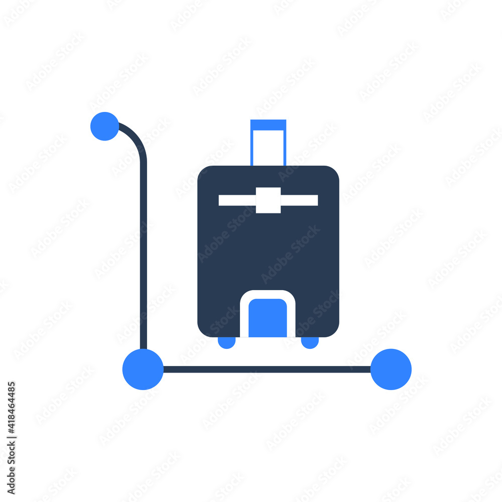 Trolley icon. Luggage van, bag bearer car, luggage trolley icon. Trolley icon. Luggage van, bag bearer car, luggage trolley icon.