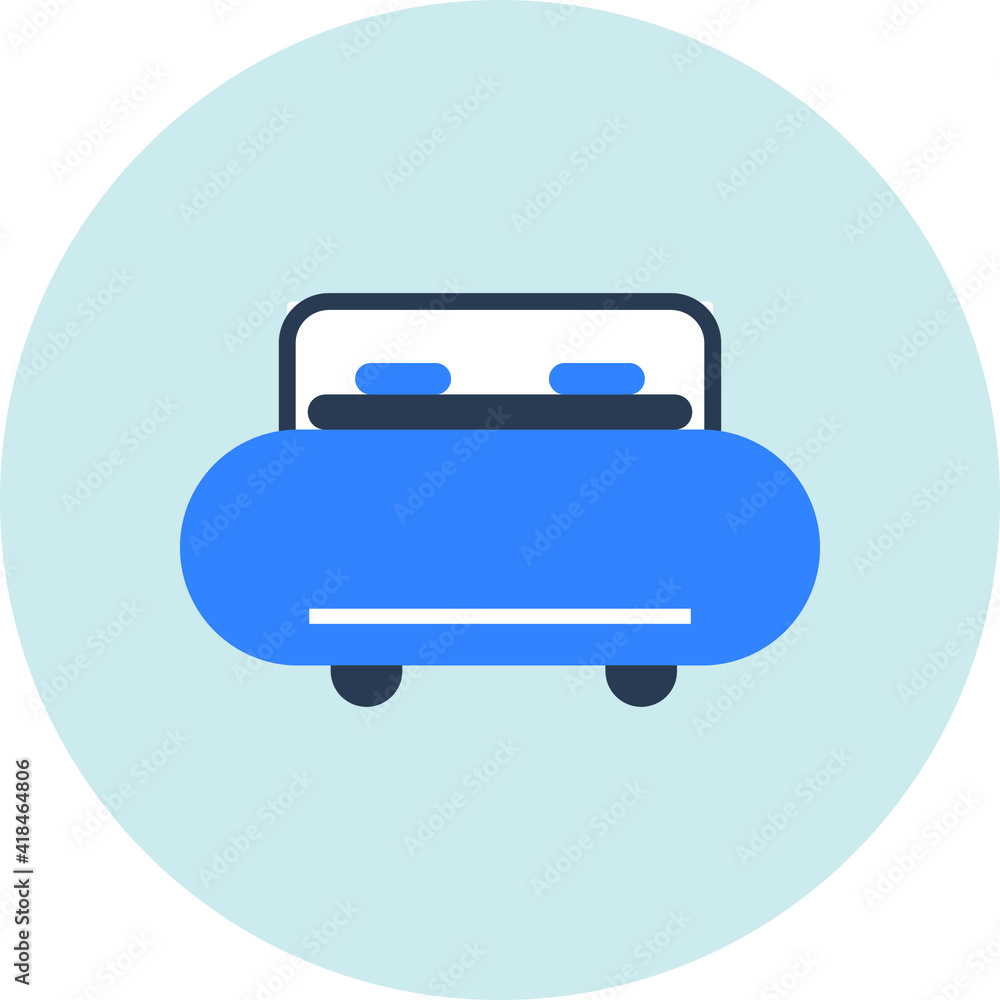 Bed icon. single bed, double bed icon with vector shape and illustration. Bed icon. single bed, double bed icon with vector shape and illustration.