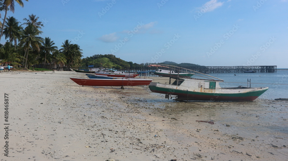 Teluk Tamiyang Beach Panorama In Kotabaru