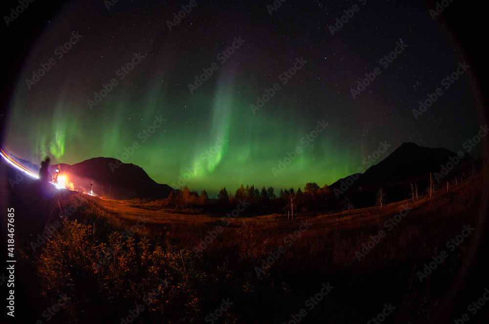 Aurora over south central Alaska