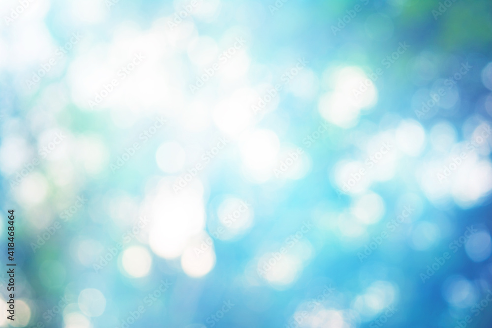 abstract blue christmas bokeh background	
