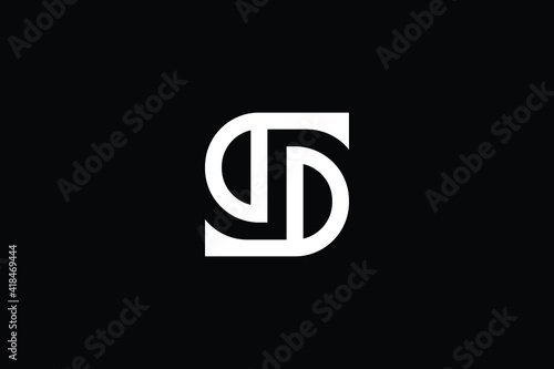 SD logo letter design on luxury background. DS logo monogram initials letter concept. SD icon logo design. DS elegant and Professional letter icon design on black background. S D DS SD