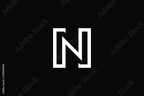 HN logo letter design on luxury background. NH logo monogram initials letter concept. HN icon logo design. NH elegant and Professional letter icon design on black background. H N NH HN